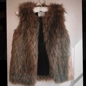 Faux fur children vest